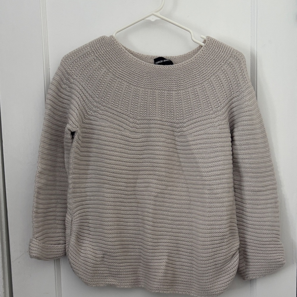 Women's Cream Sweater cashmere Giorgio Armani